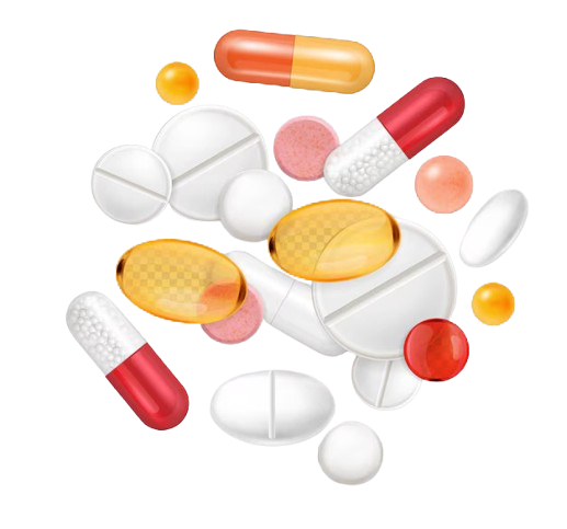 realistic pills capsules composition with bunch medical drugs vitamins nutritional supplements transparent background vector illustration_1284 82898 removebg preview